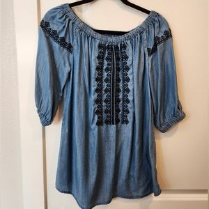 Denim blouse